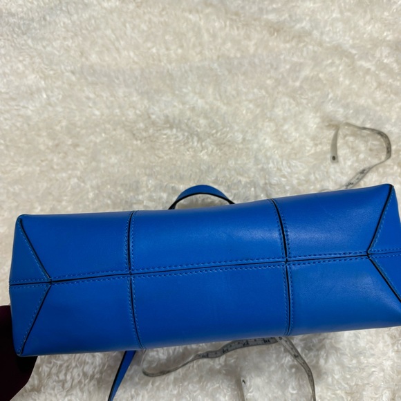 Tory Burch Blue Leather Satchel Purse Handbag & zip around wristlet READ DESCPT - Picture 8 of 16